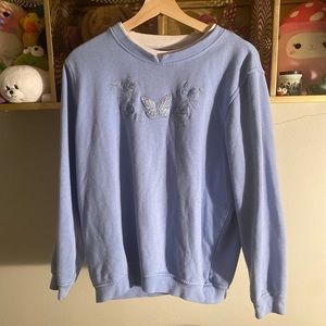 Butterfly baby blue sweatshirt